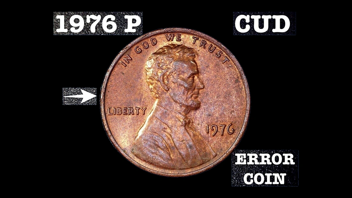 1976 Lincoln Penny: Obverse Die Break