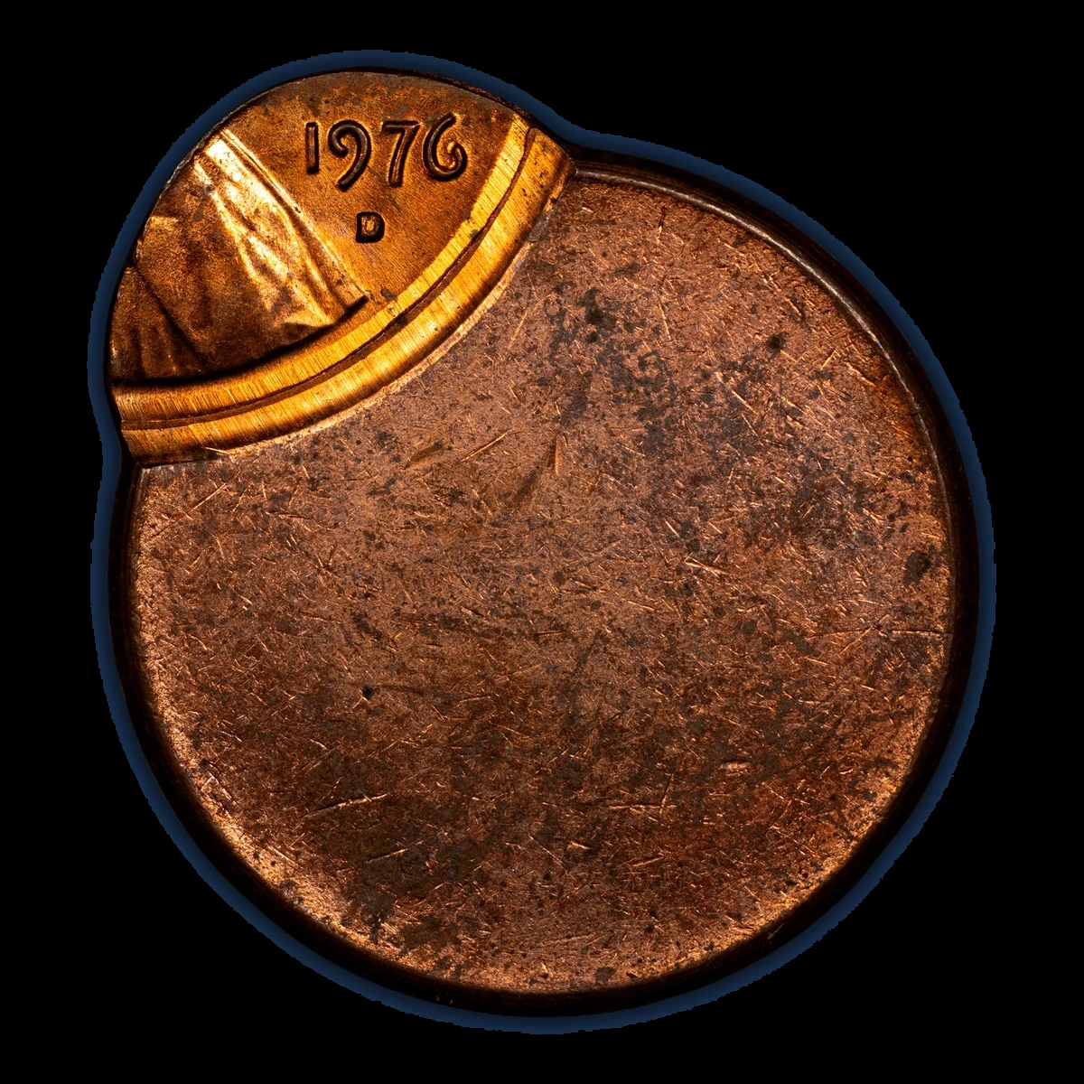 1976 Lincoln Penny: Off-Center Strike