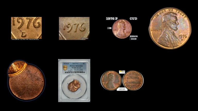 1976 Penny Errors — error coin photographs