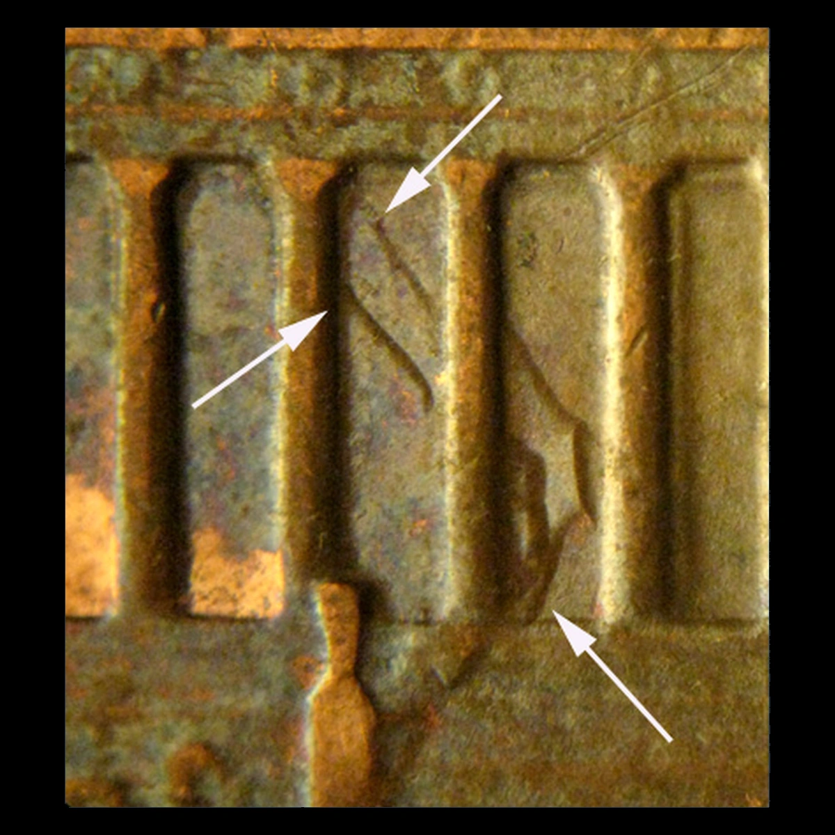 1986 Lincoln Cent (Modern): Die Clash