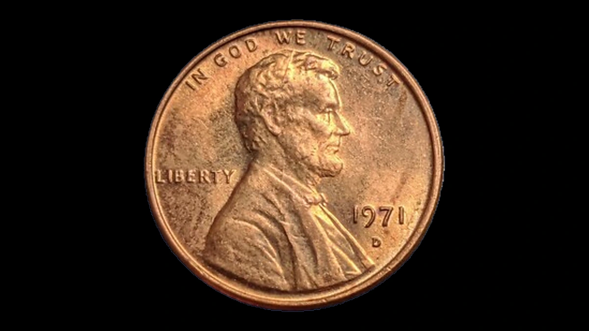 1971 Lincoln Cent (Modern): Die Crack