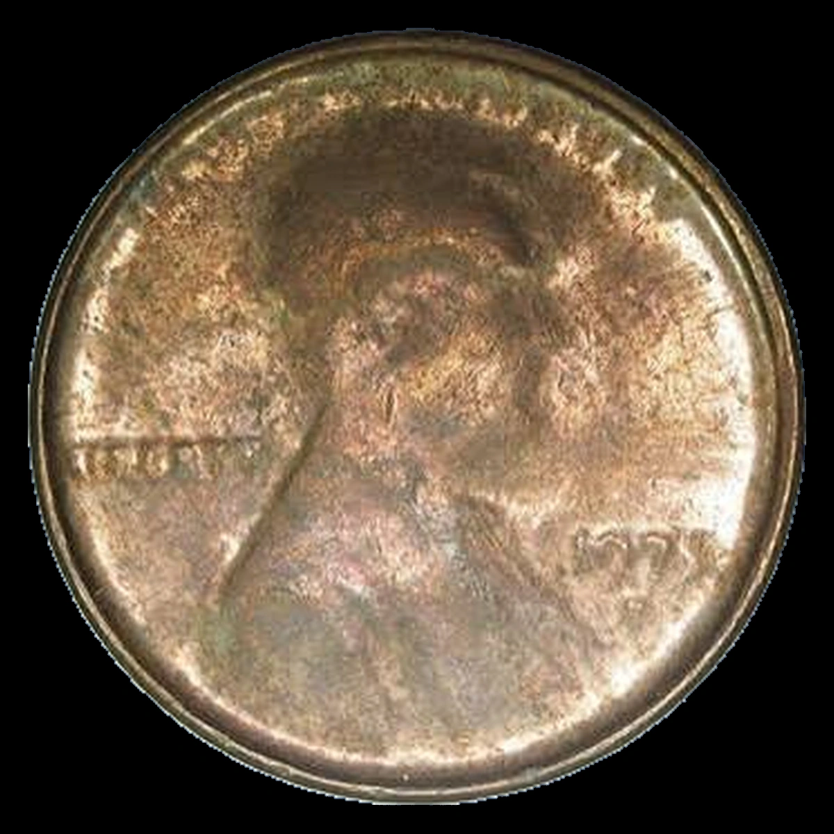 1971 Lincoln Cent (Modern): Brockage