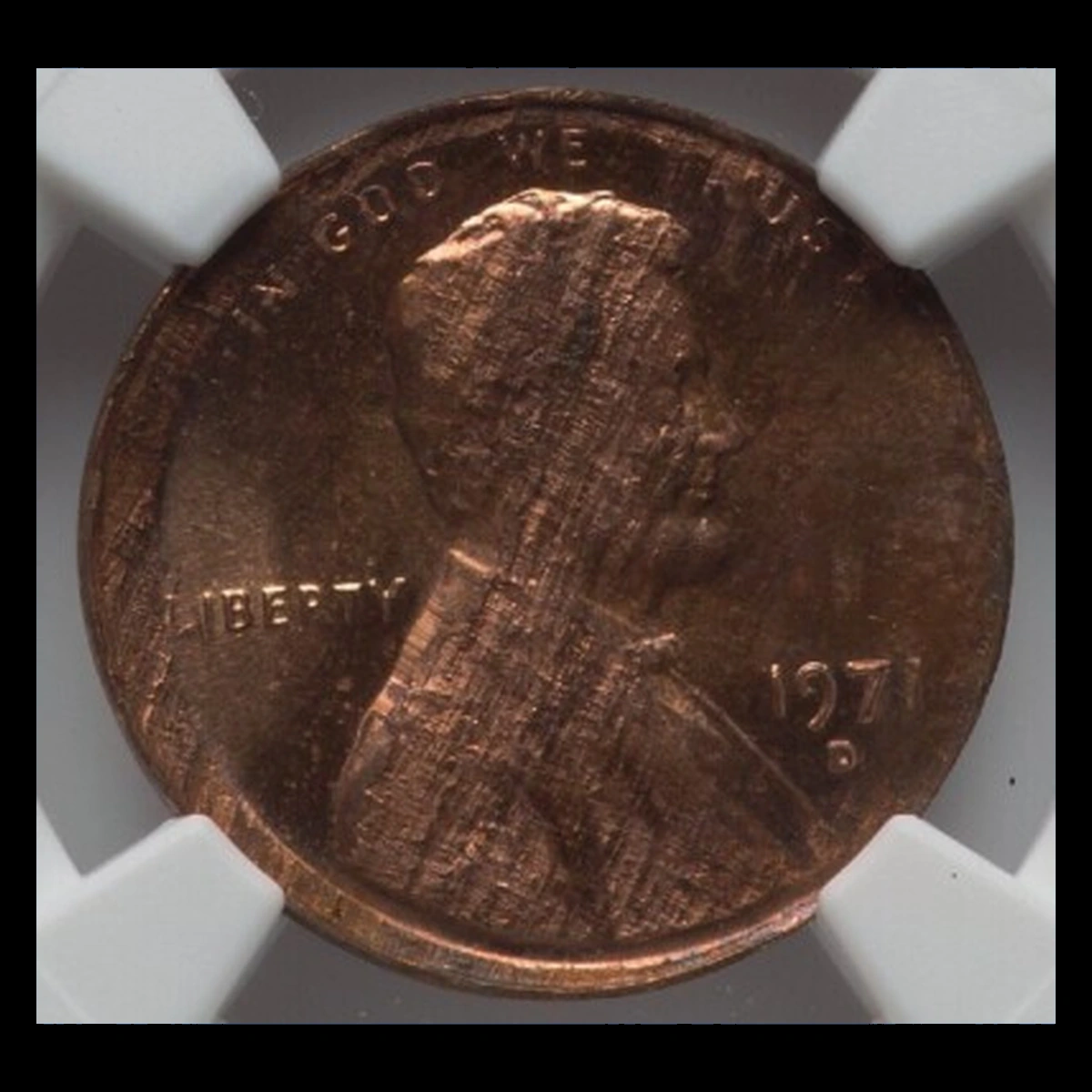 1971 Lincoln Penny: Struck on a Split Planchet