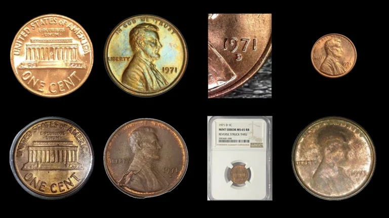 1971 Penny Errors — error coin photographs