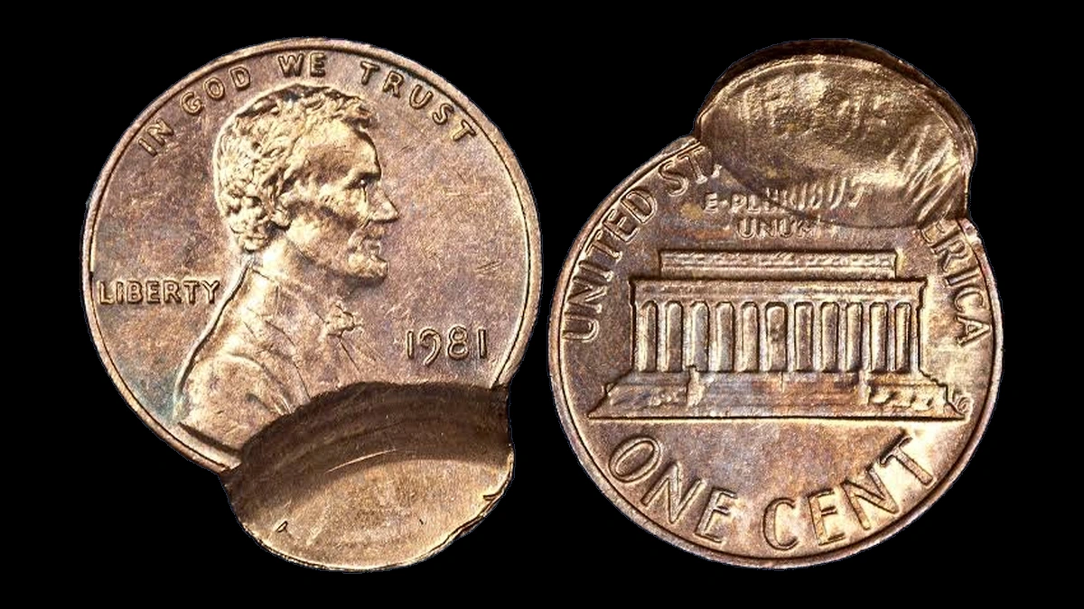 1981 Lincoln Cent (Modern): Brockage