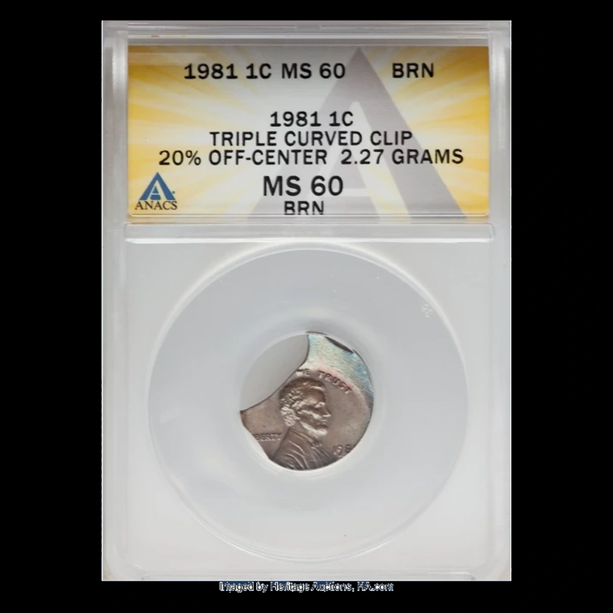 1981 Lincoln Penny: Triple Curved Clip