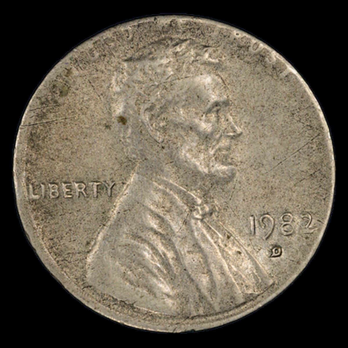 1982 Lincoln Penny: Struck on a Dime Planchet