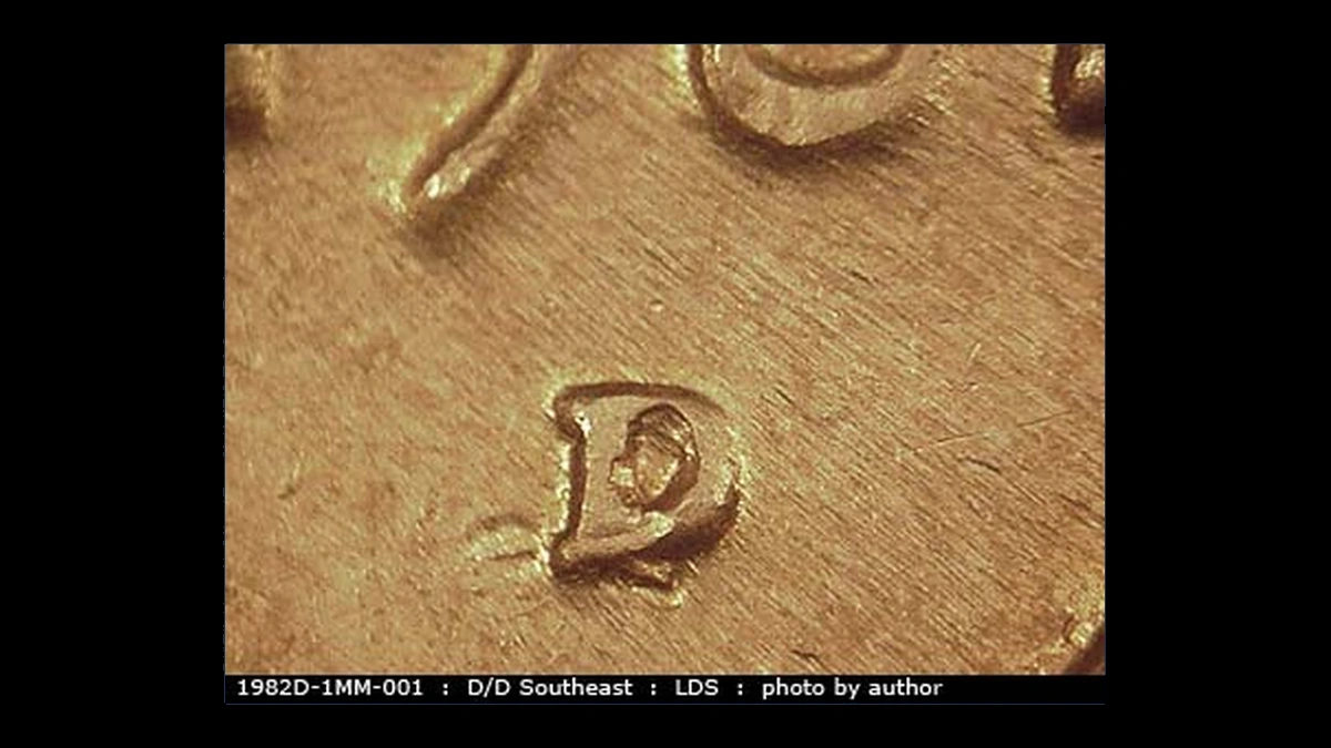 1982 Lincoln Penny: Repunched Mintmark