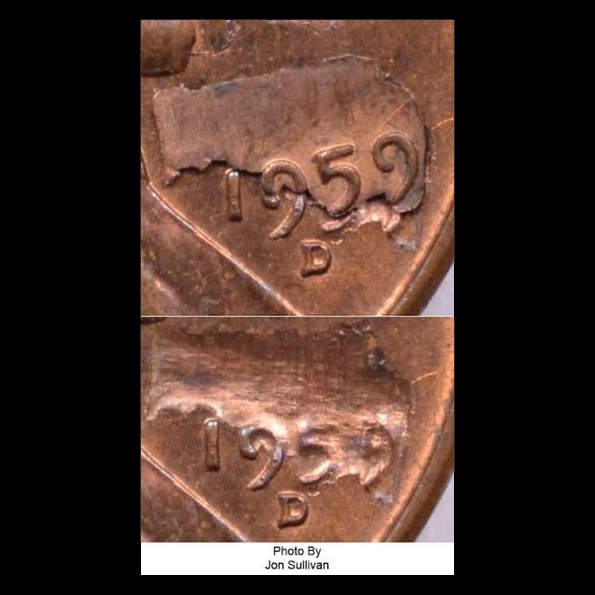 1959 Lincoln Penny: Lamination / Split Planchet
