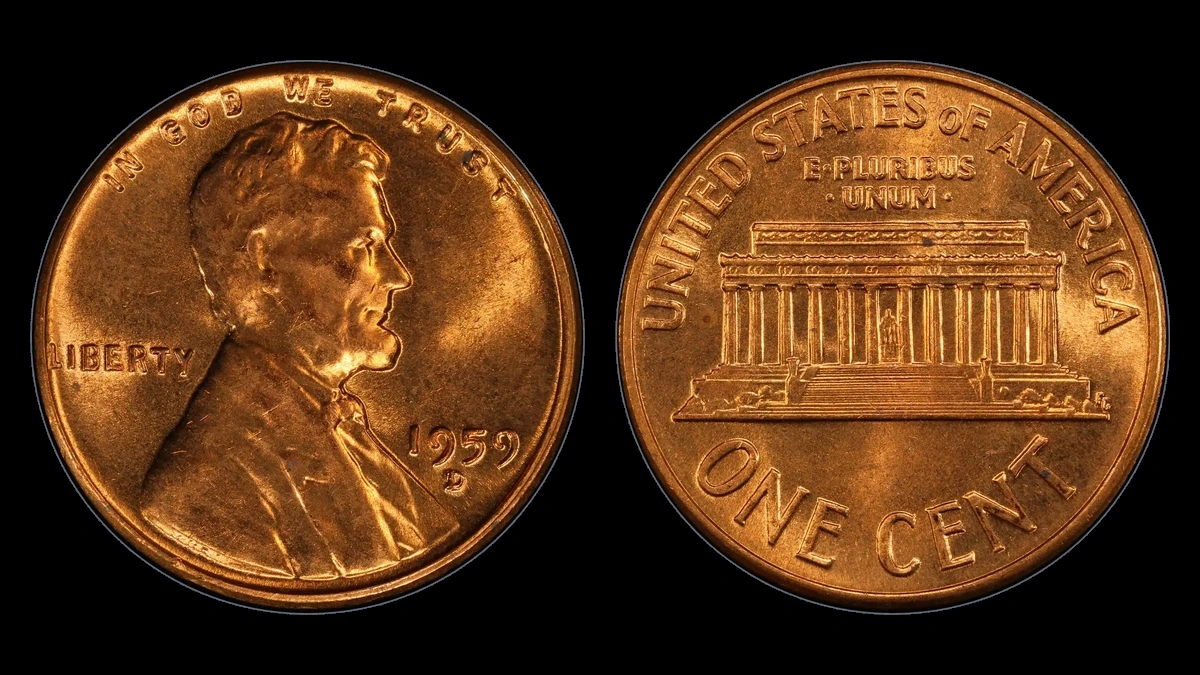 1959 Lincoln Penny: Repunched D Mintmark