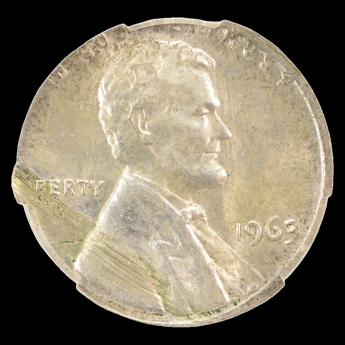 1963 Lincoln Penny: Struck on a Silver Dime Planchet