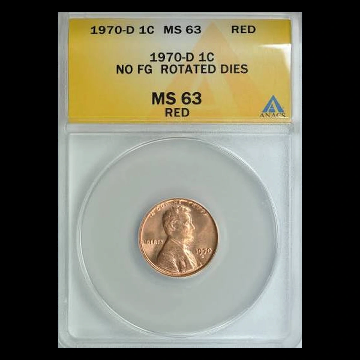 1970 Lincoln Cent (Modern): Rotated Dies