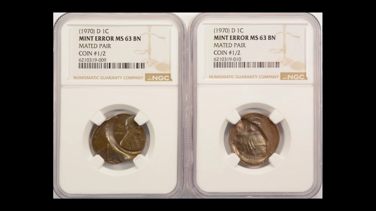 1970 Lincoln Cent (Modern): Brockage