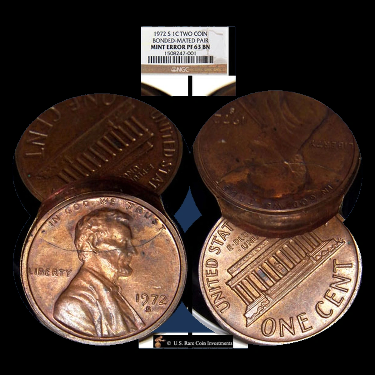 1972 Lincoln Cent (Modern): Mated Pair