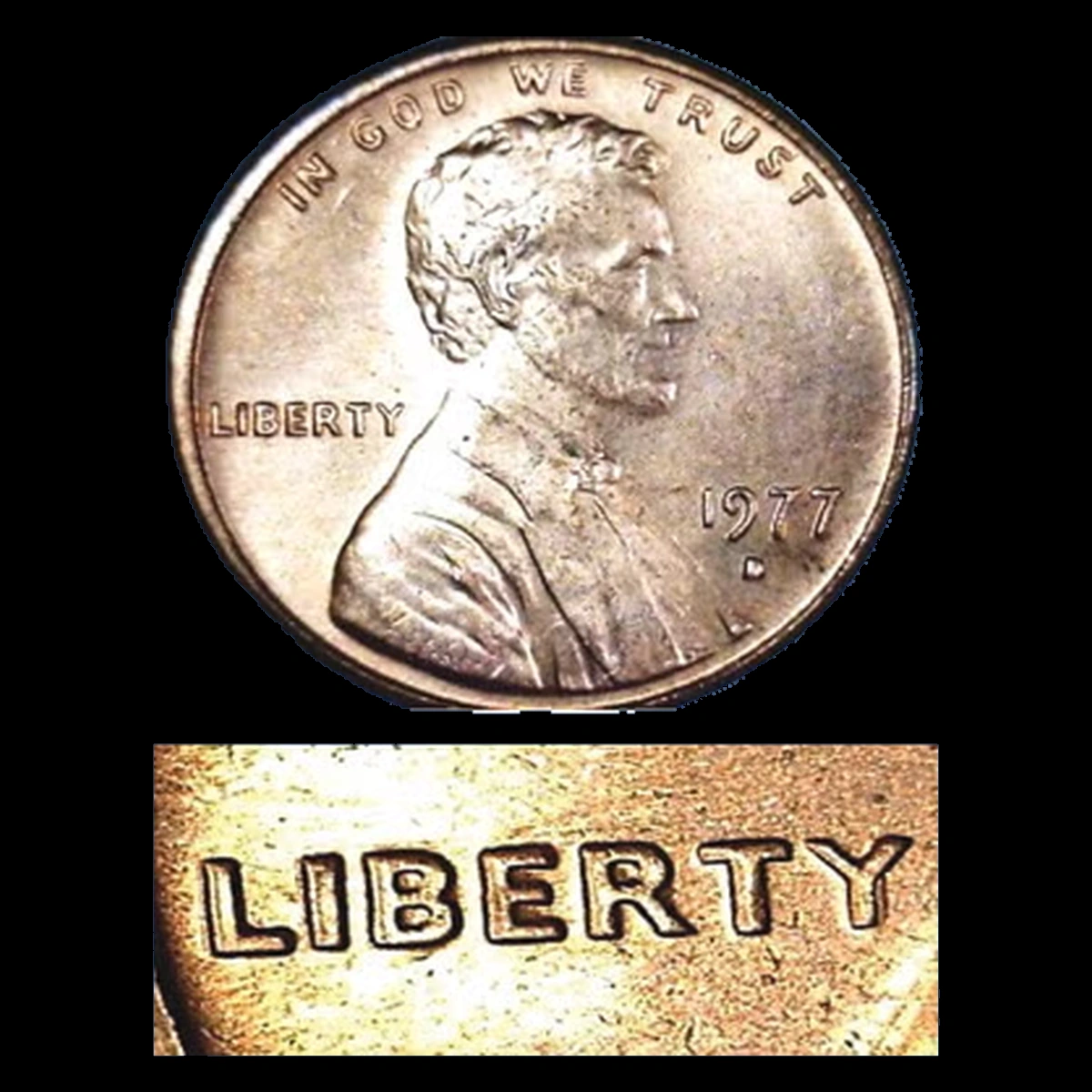 1977 Lincoln Penny: Doubled Die Obverse