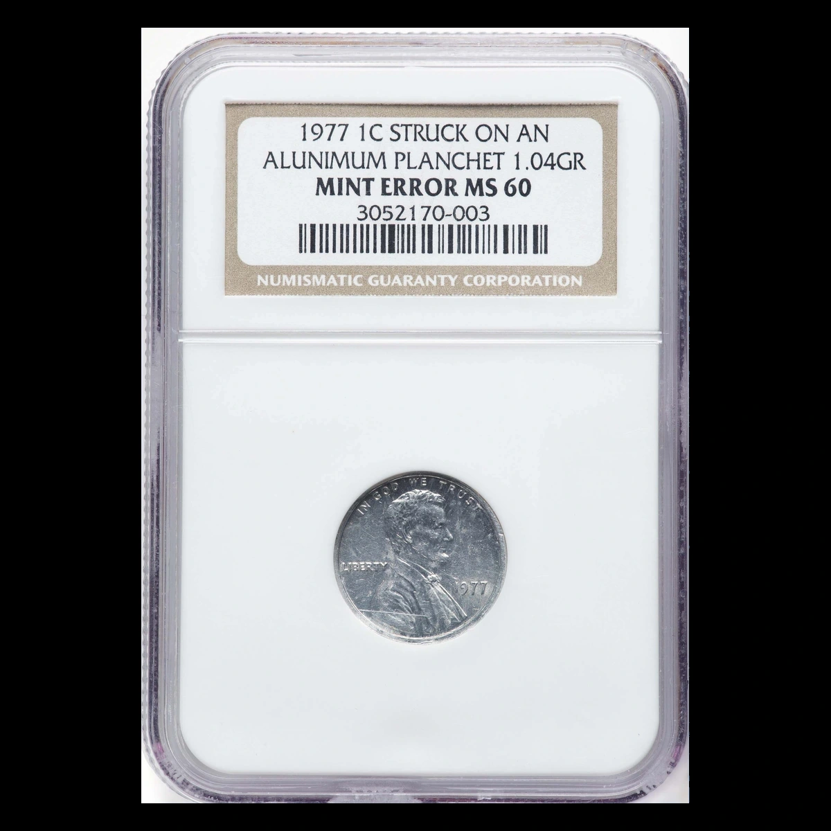 1977 Lincoln Penny: Aluminum Composition Anomaly