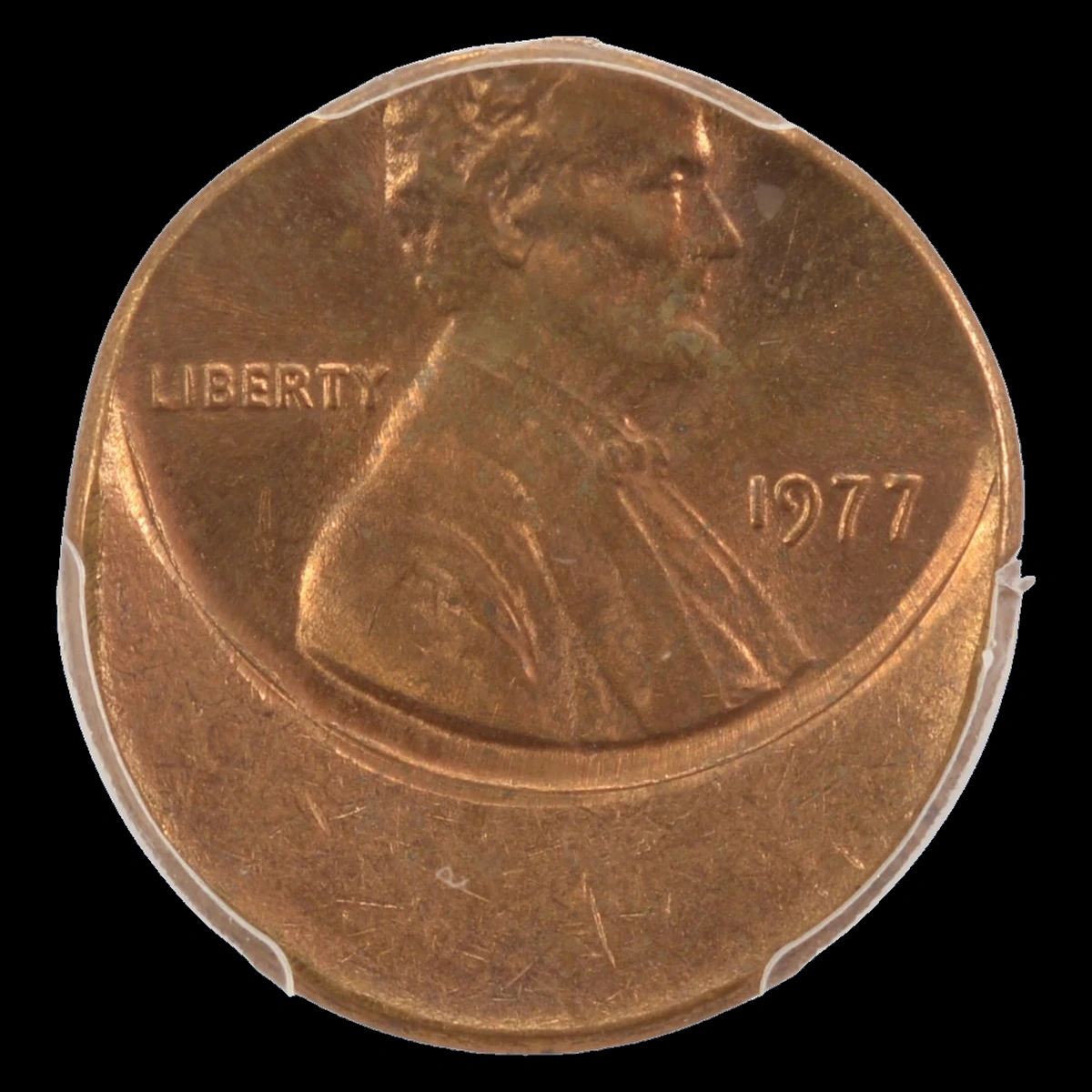 1977 Lincoln Penny: Off-Center Strike