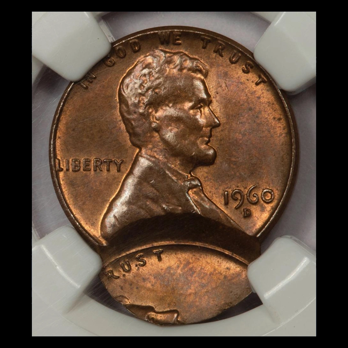 1960 Lincoln Penny: Off-Center Strike