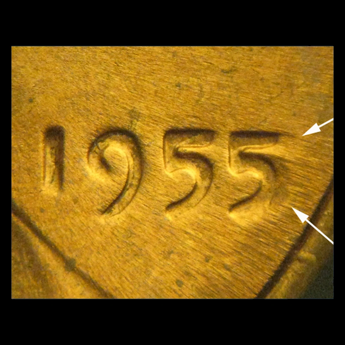 1955 Lincoln Cent (Wheat Reverse): Die Deterioration