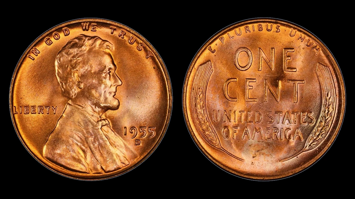1955 Wheat Penny: Repunched Mintmark