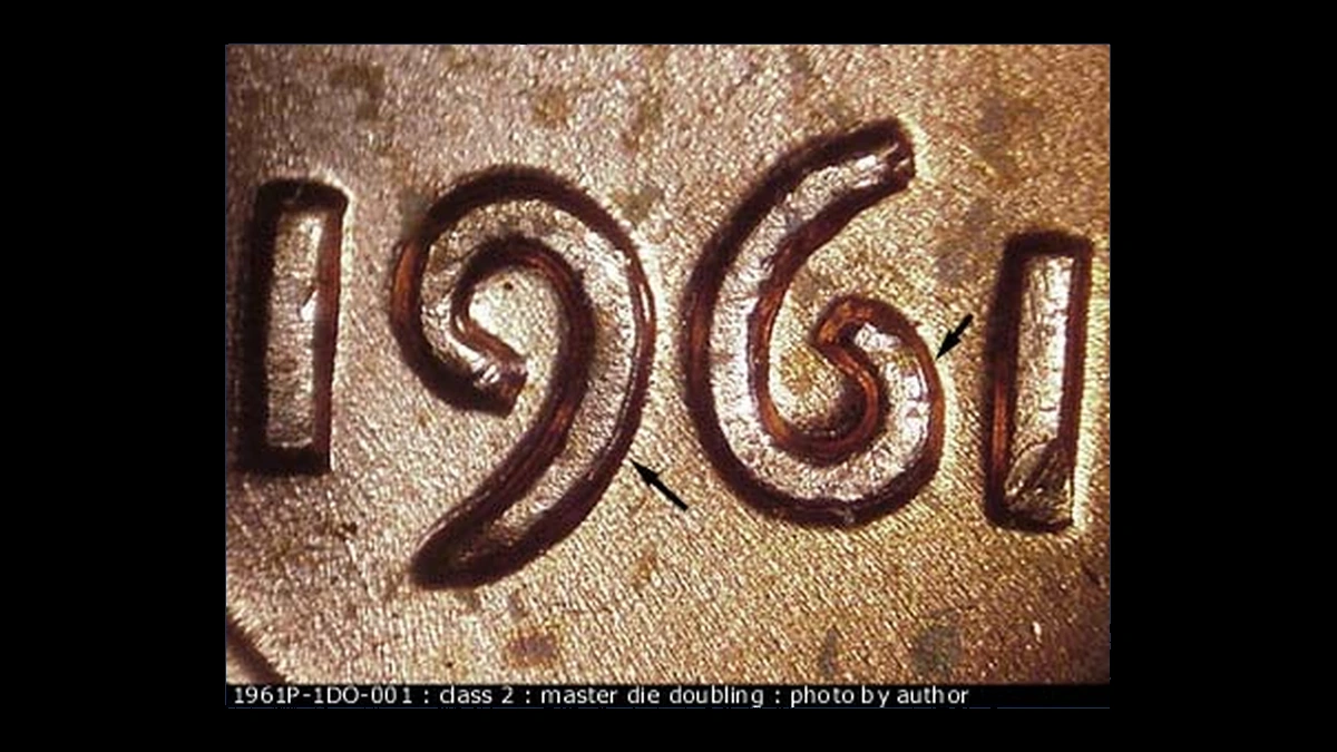 1961 Lincoln Penny: Doubled Die Obverse