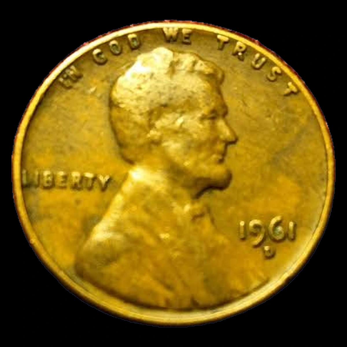 1961 Lincoln Cent (Modern): Die Break