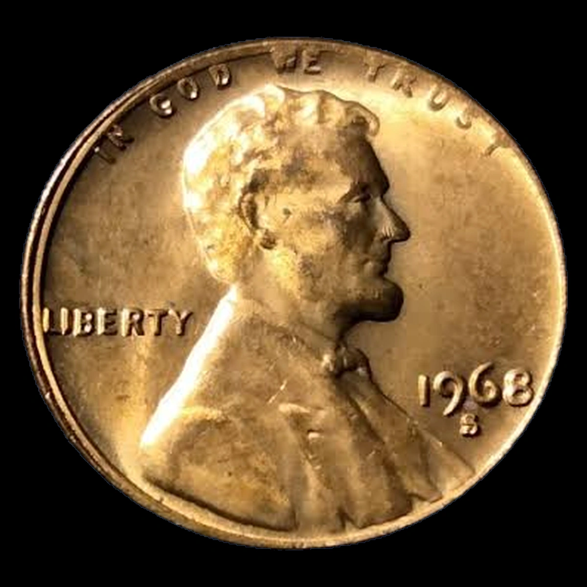 1968 Lincoln Cent (Modern): Misaligned Die