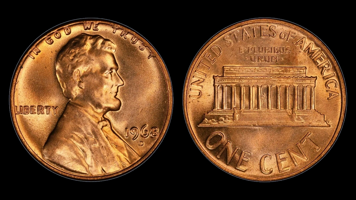 1968 Lincoln Penny: Repunched Mintmark