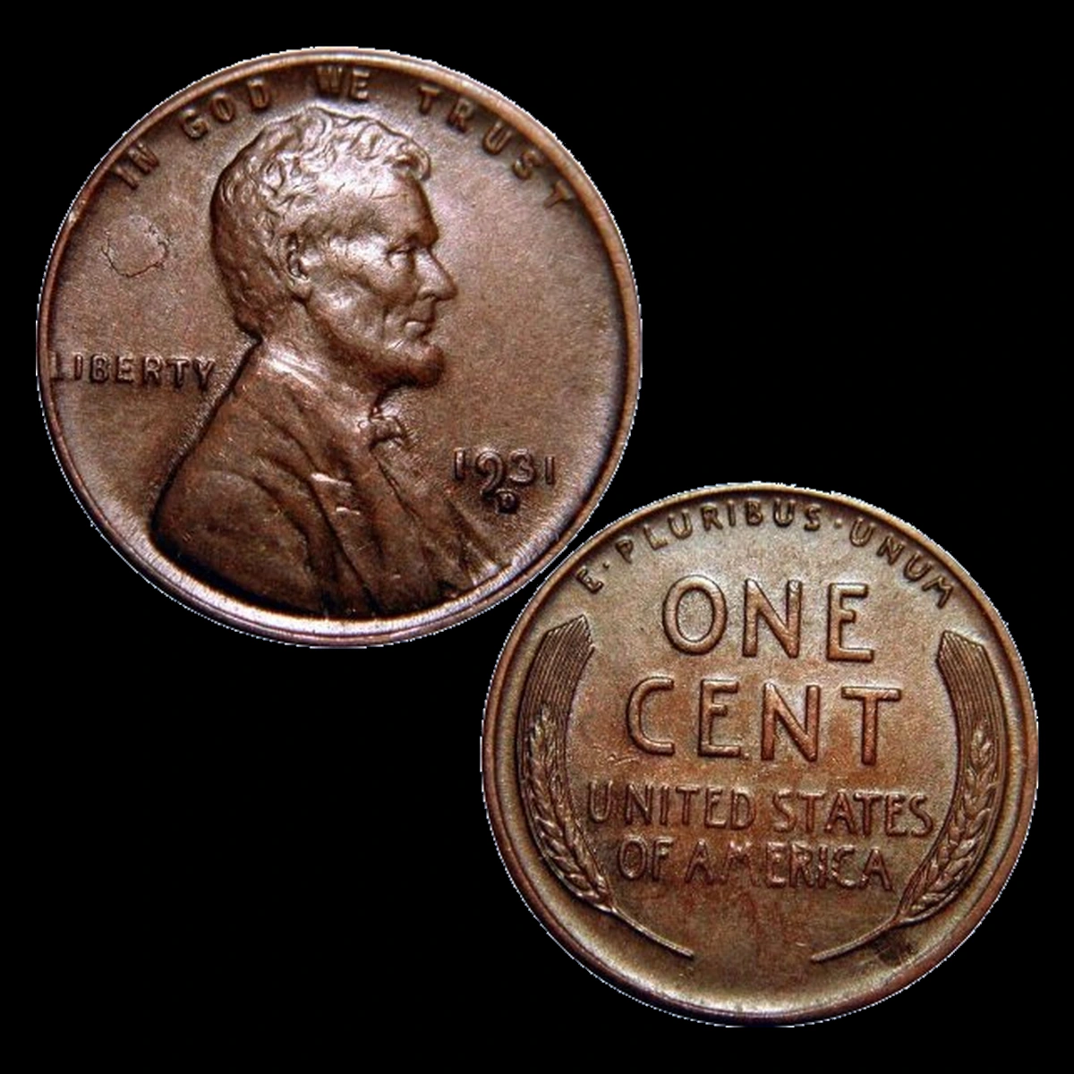 1931 Wheat Penny: Lamination / Split Planchet