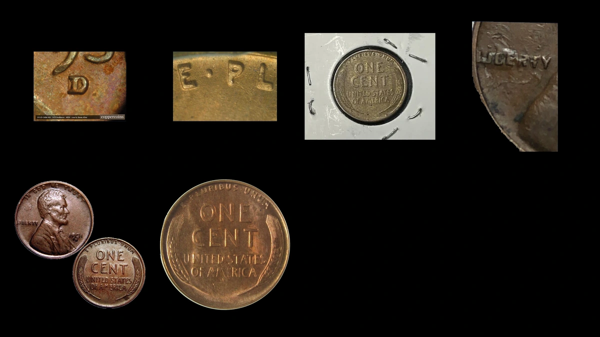 1931 Penny Errors — error coin photographs