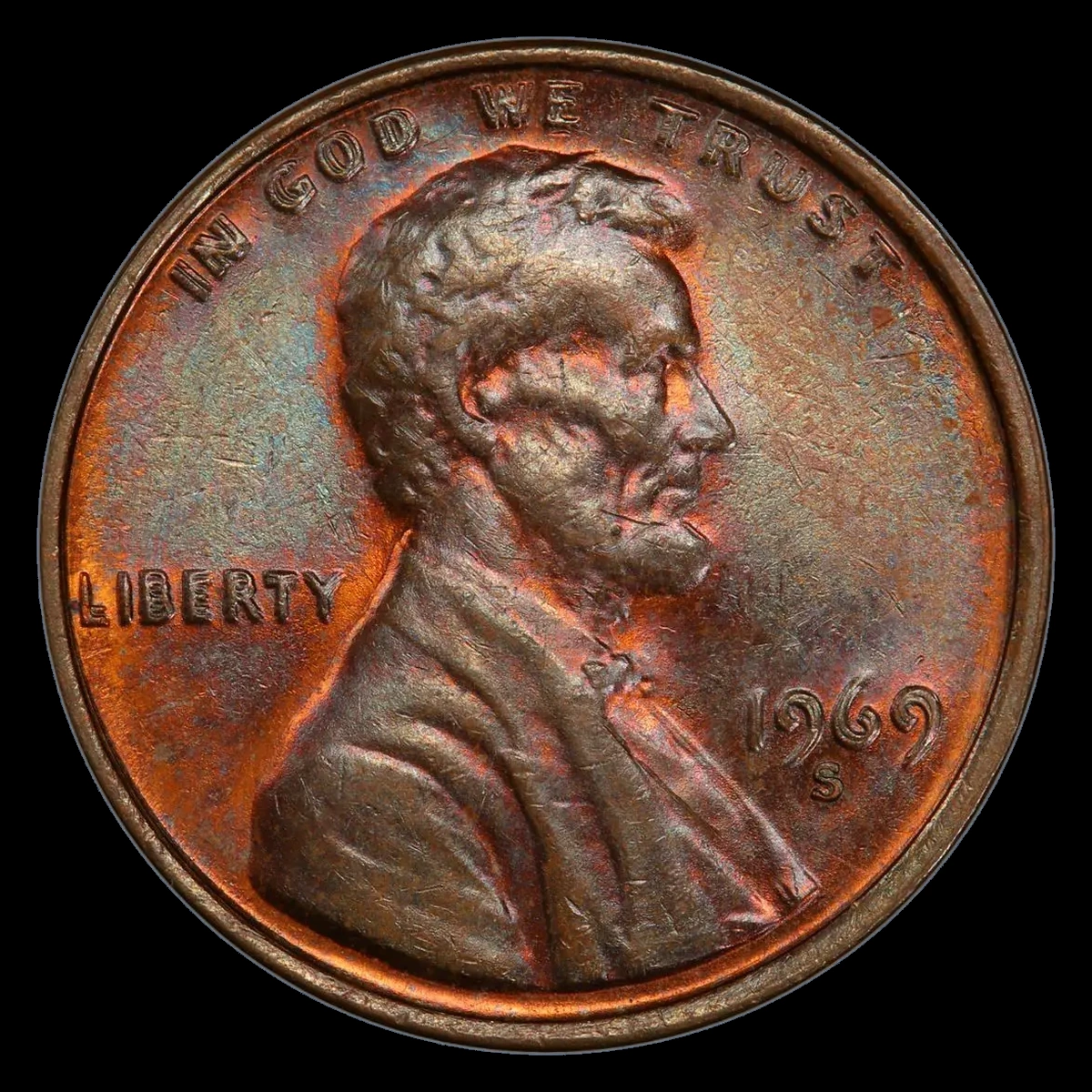 1969 Lincoln Penny: Doubled Die Obverse