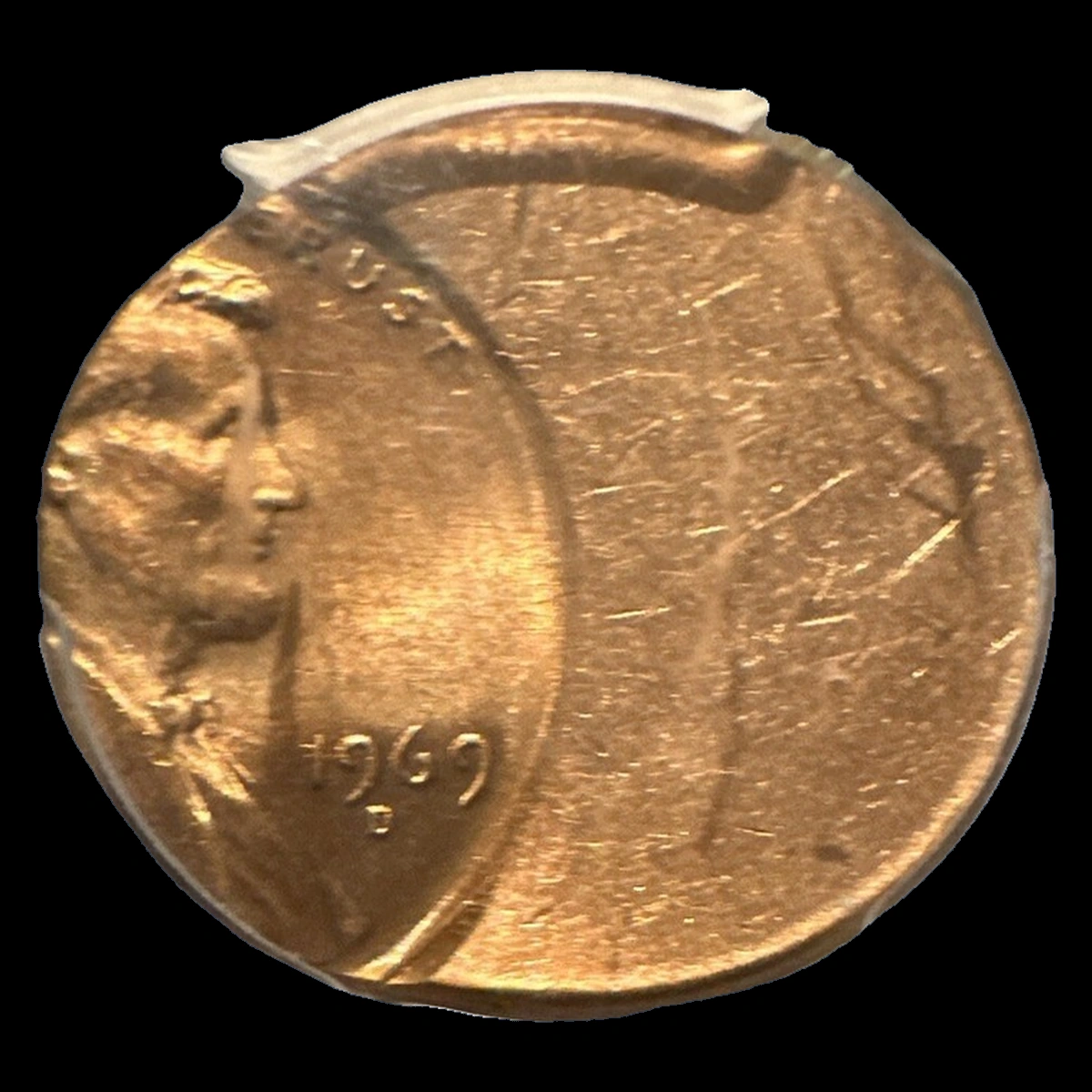 1969 Lincoln Penny: Off-Center Strike