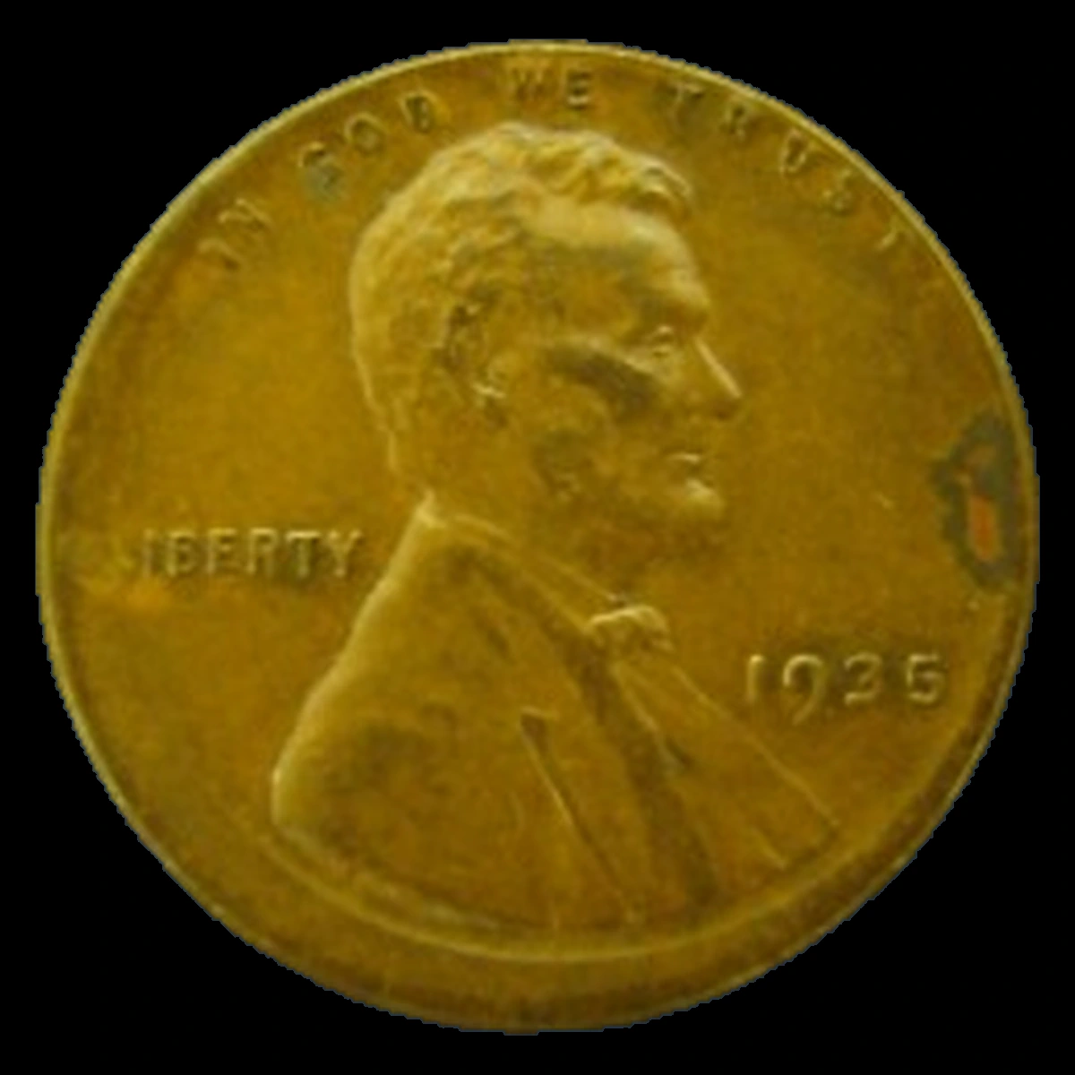 1935 Wheat Penny: Off-Center Strike