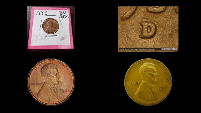 1935 Penny Errors — error coin photographs