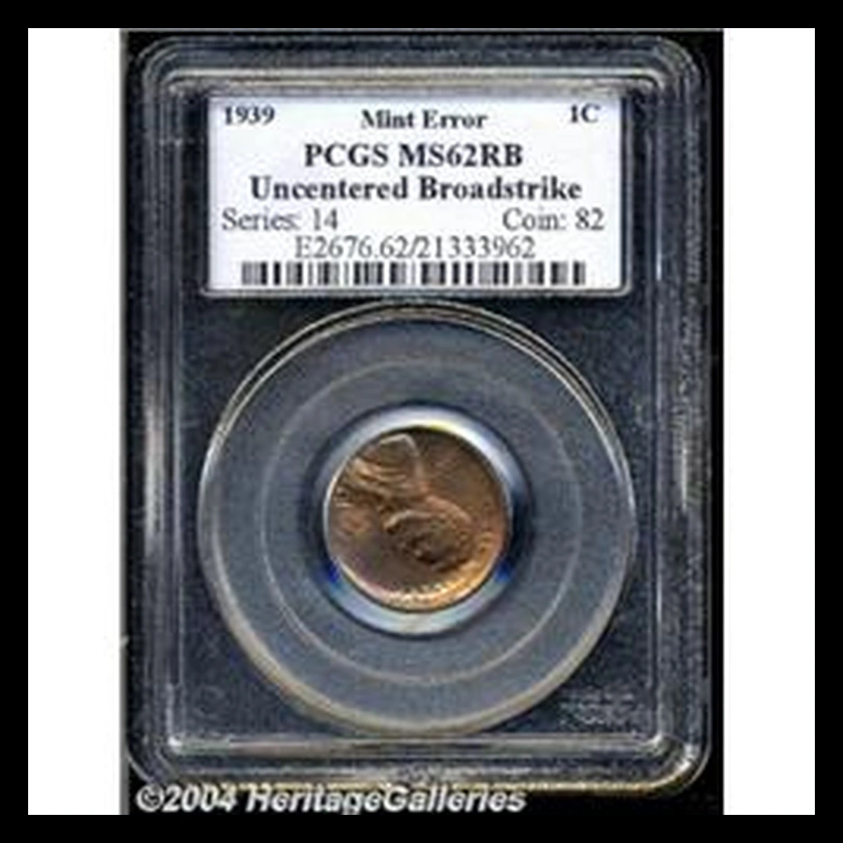 1939 Lincoln Cent (Wheat Reverse): Broadstrike