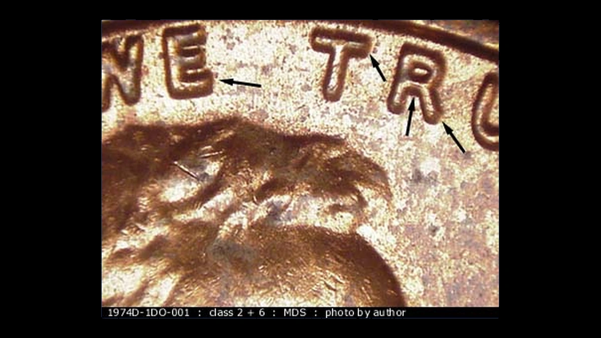1974 Lincoln Penny: Doubled Die Obverse