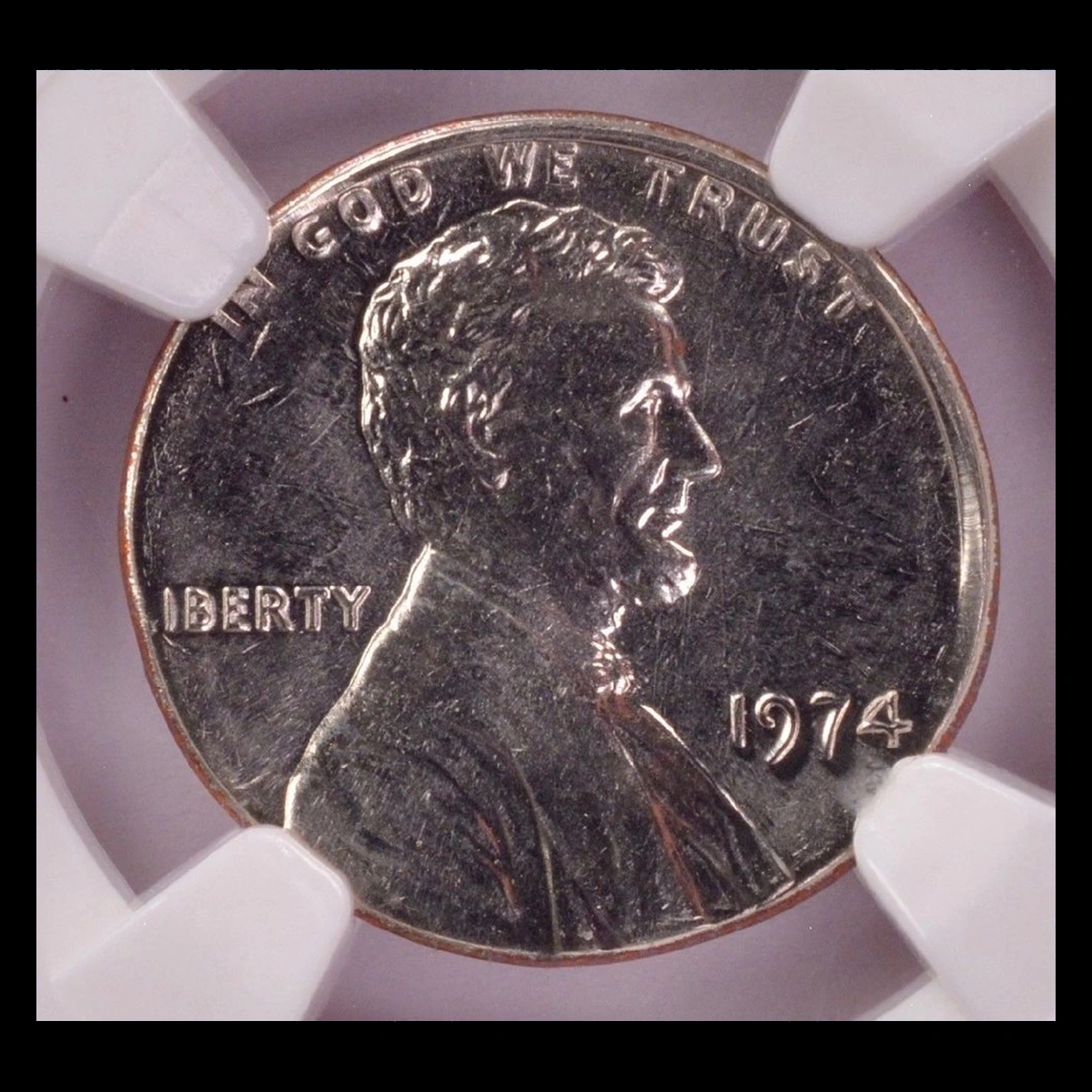 1974 Lincoln Penny: Struck on a Dime Planchet