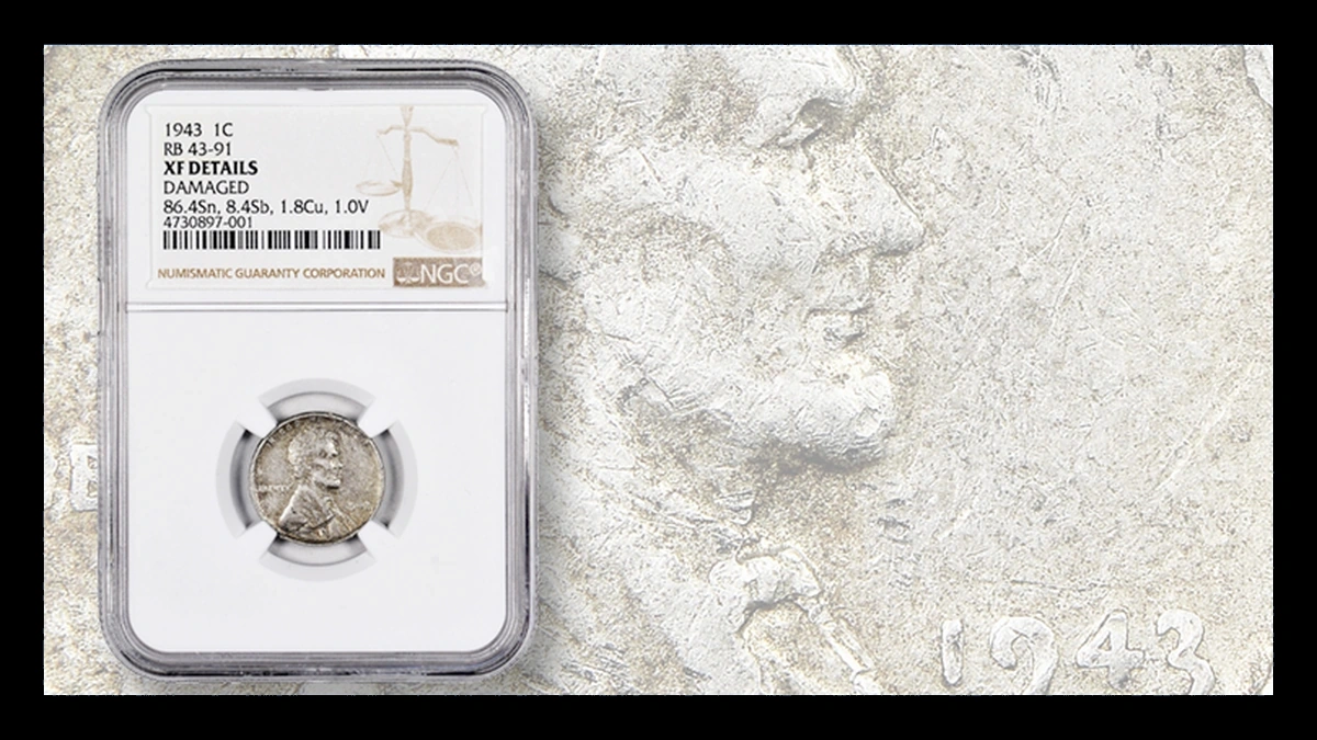 1943 Lincoln Cent (Wheat Reverse): Alloy Error