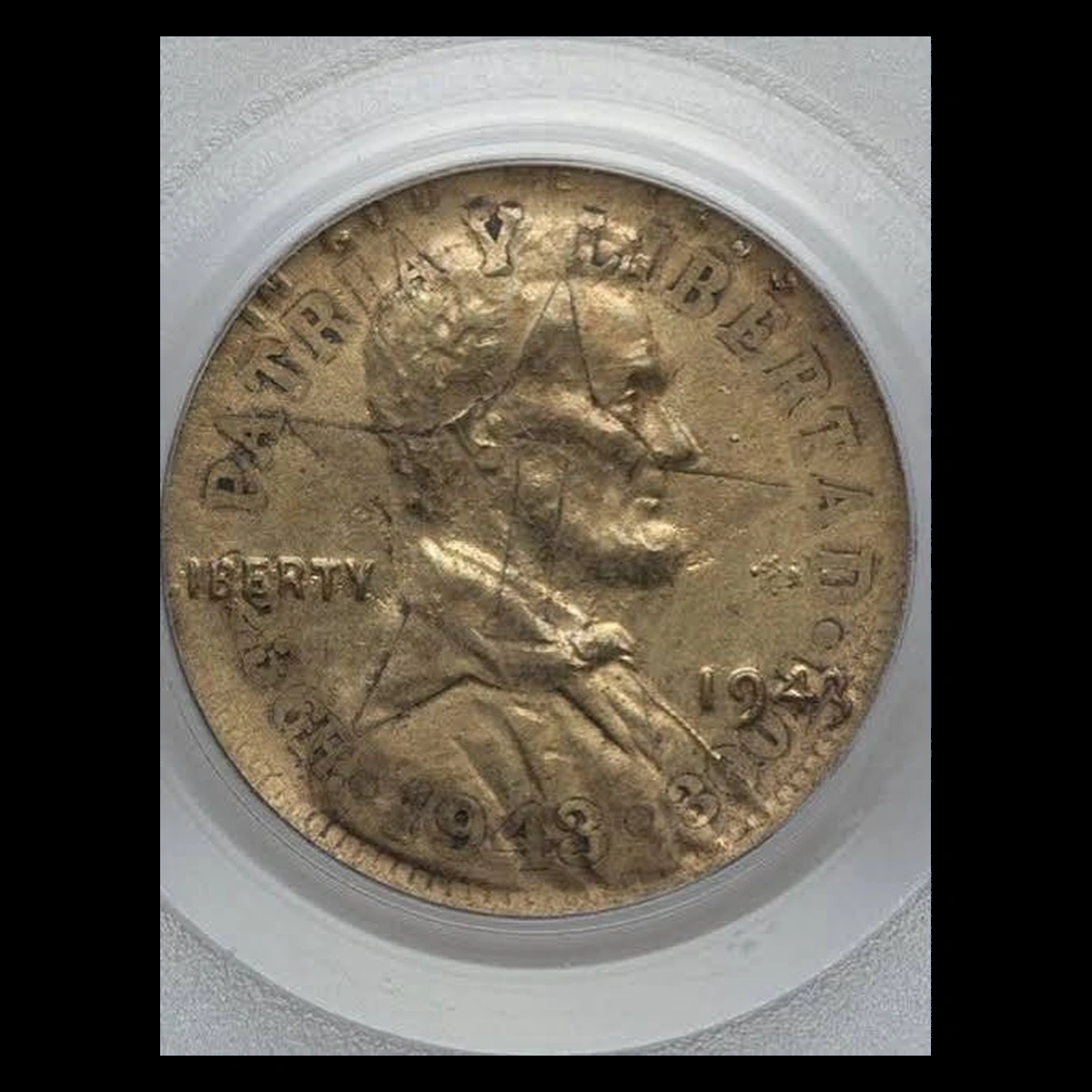 1943 Lincoln Cent (Wheat Reverse): Overstrike / Double Denomination