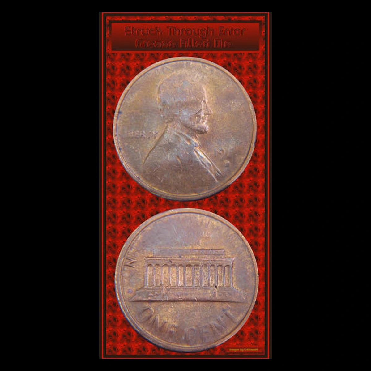 1978 Lincoln Cent (Modern): grease-filled lettering