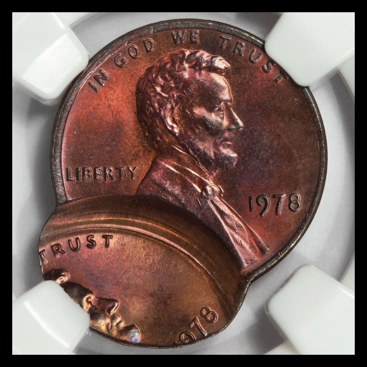 1978 Lincoln Penny: Double Strike, Second Off Center