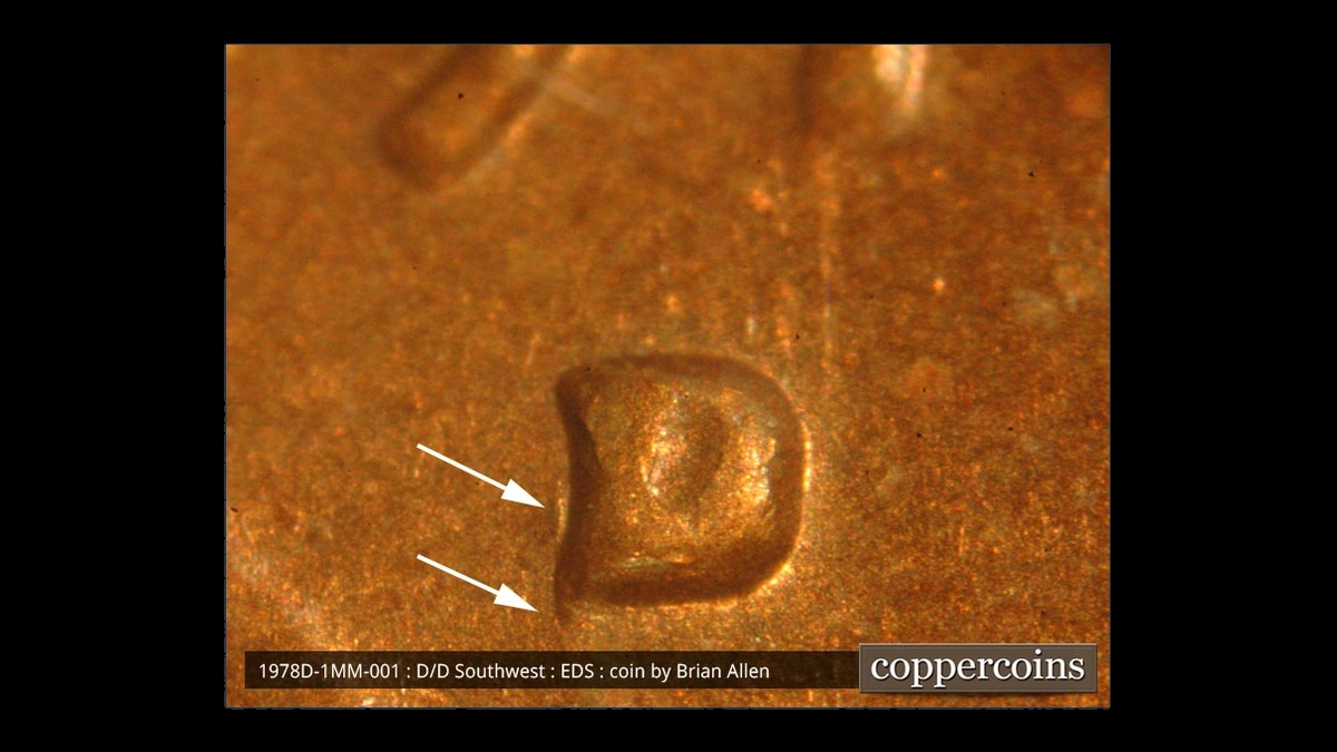 1978 Lincoln Penny: Repunched Mintmark
