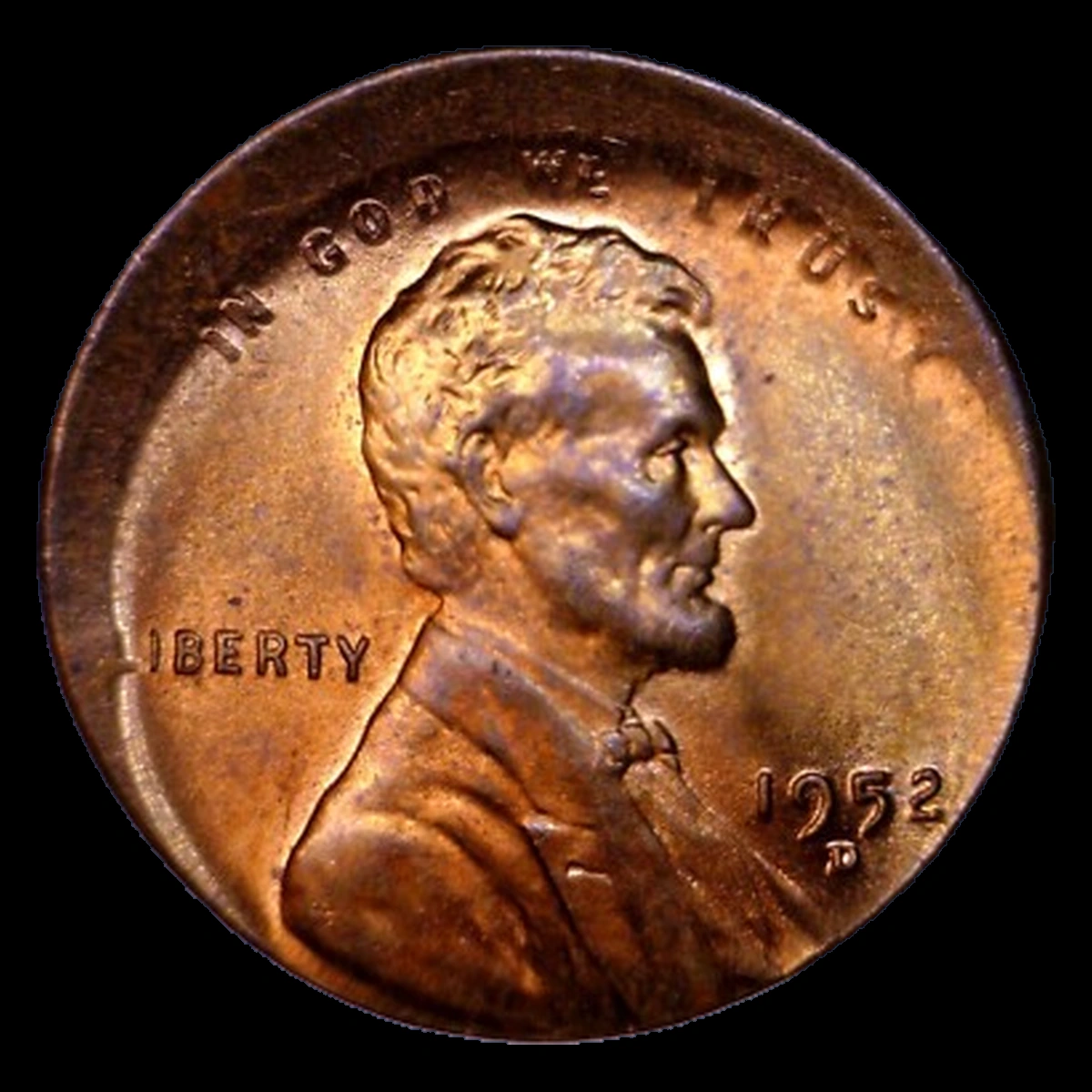 1952 Wheat Penny: Off-Center Strike