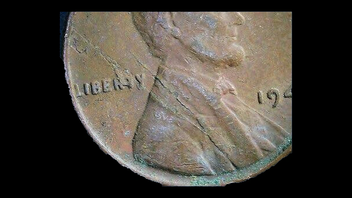 1947 Lincoln Cent (Wheat Reverse): lamination
