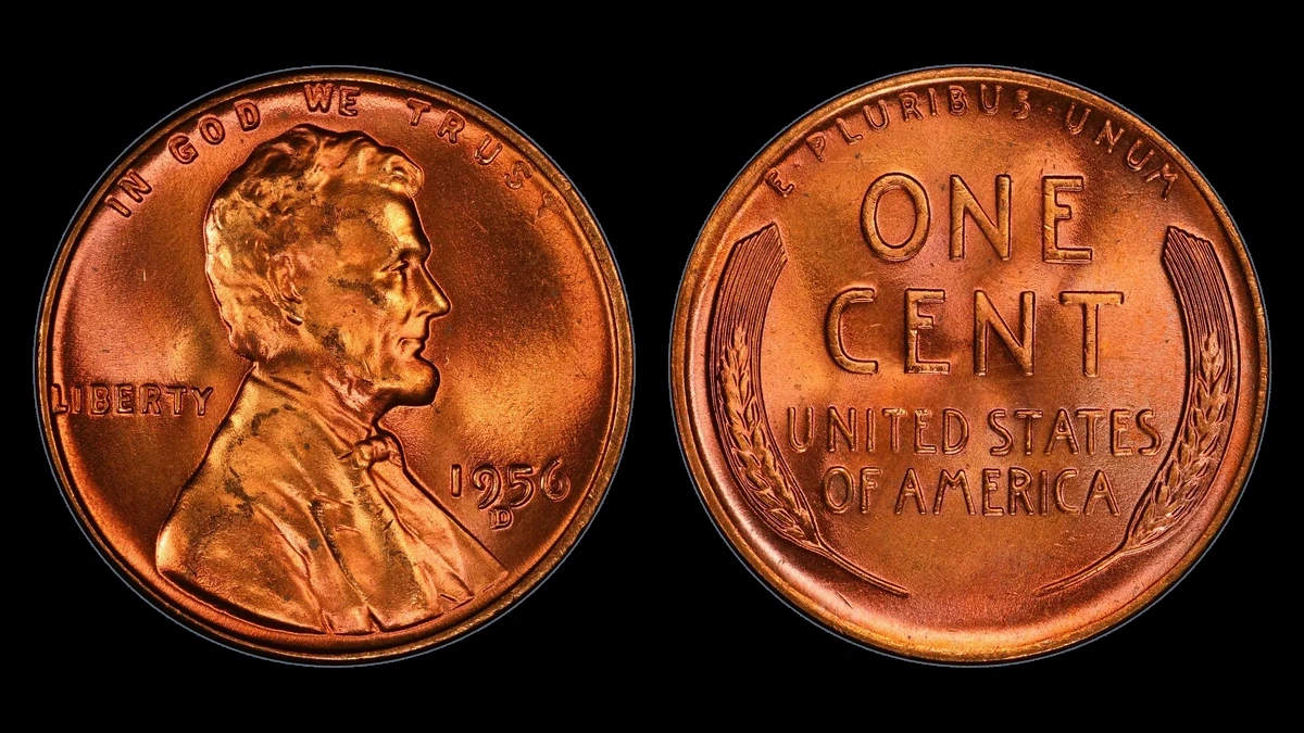 1956 Wheat Penny: Repunched Mintmark