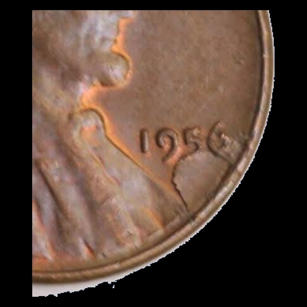 1956 Lincoln Cent (Wheat Reverse): Lamination