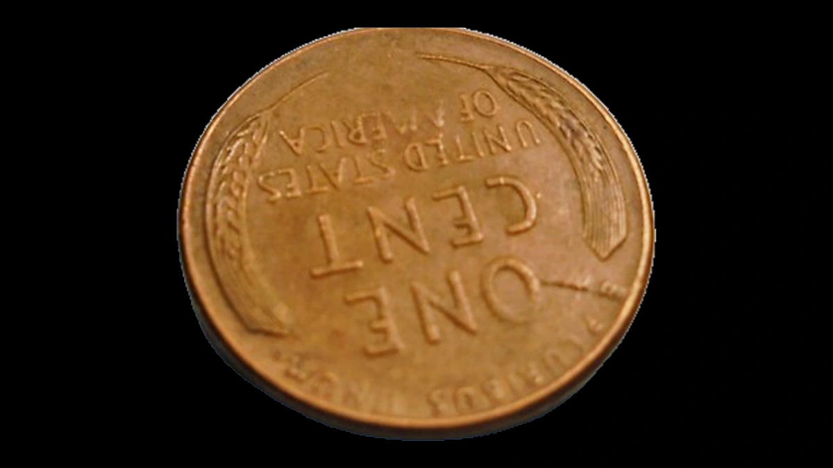 1957 Wheat Penny: Lamination / Split Planchet