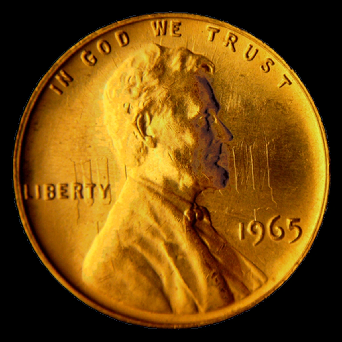 1965 Lincoln Penny: Clashed Dies