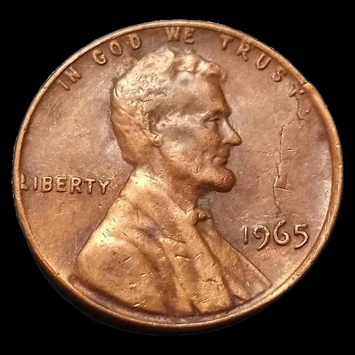 1965 Lincoln Cent (Modern): Lamination