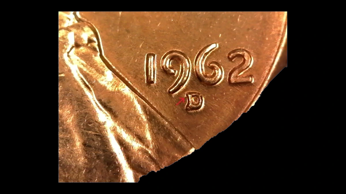 1962 Lincoln Penny: Repunched Mintmark